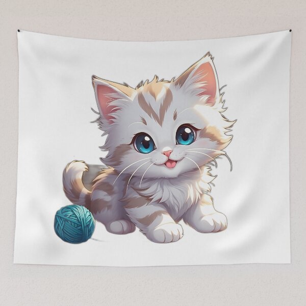 Item preview, Kitten whit blueball designed and sold by eriktartufo.