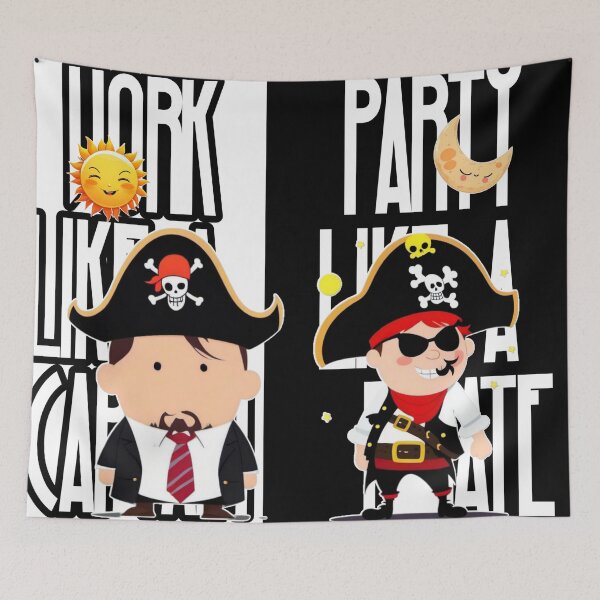 Item preview, Work Like a Captain, Party Like a Pirate designed and sold by CoolEnthusias.