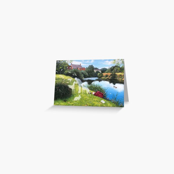 "I just knew you'd all be waiting.. come on, show me the way home." Greeting Card