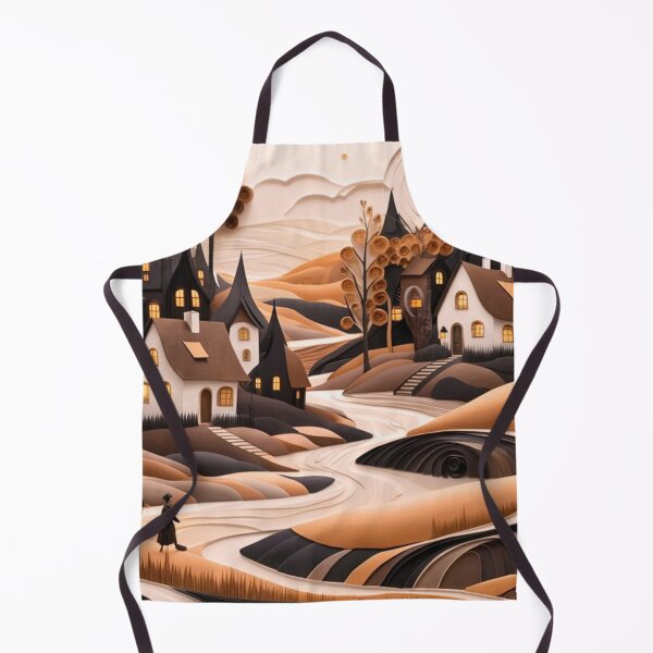Item preview, Beautiful Houses Along The River Textured Landscape designed and sold by redask2me.
