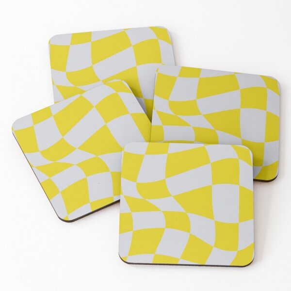 Item preview, Distorted Yellow and White Checkerboard designed and sold by ZedColors.