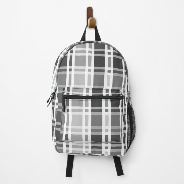 Item preview, Black and White Plaid Stripes Pattern designed and sold by patternsoup.