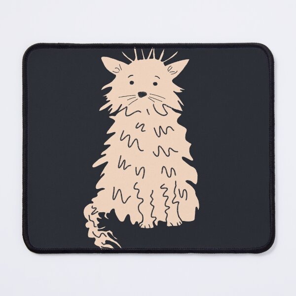Item preview, Fluffy cat on black designed and sold by SaryandSaff.
