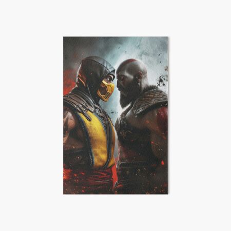 Artikel-Vorschau von Scorpion vs Kratos Epischer Kampf, designt und verkauft von Guesso.