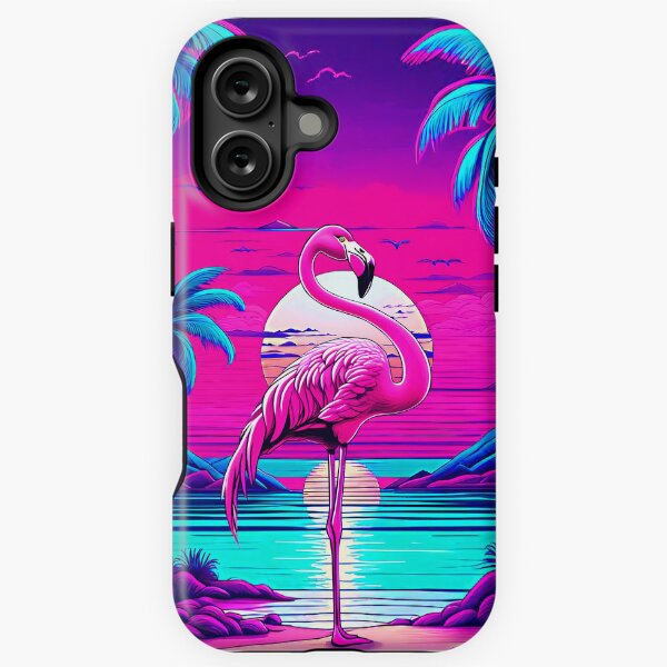 Vista previa del artículo con la obra «Flamenco rosado tropical en el paraíso», diseñado y vendido por LaRoach Digital Arts.