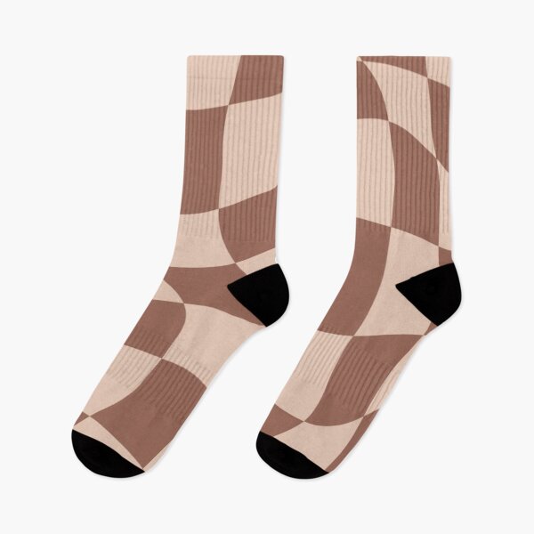Item preview, Brown and Pink Distorted Checkerboard designed and sold by ZedColors.