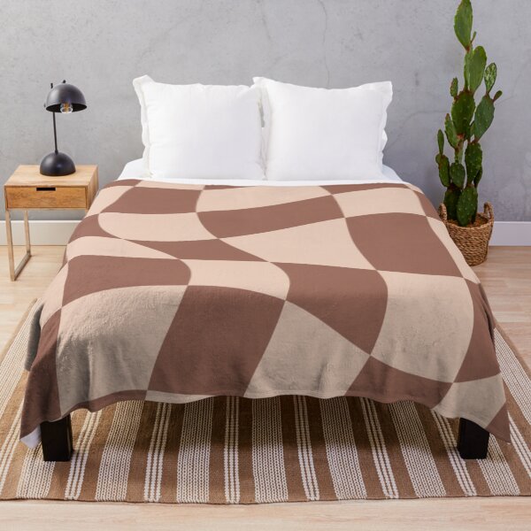 Item preview, Brown and Pink Distorted Checkerboard designed and sold by ZedColors.