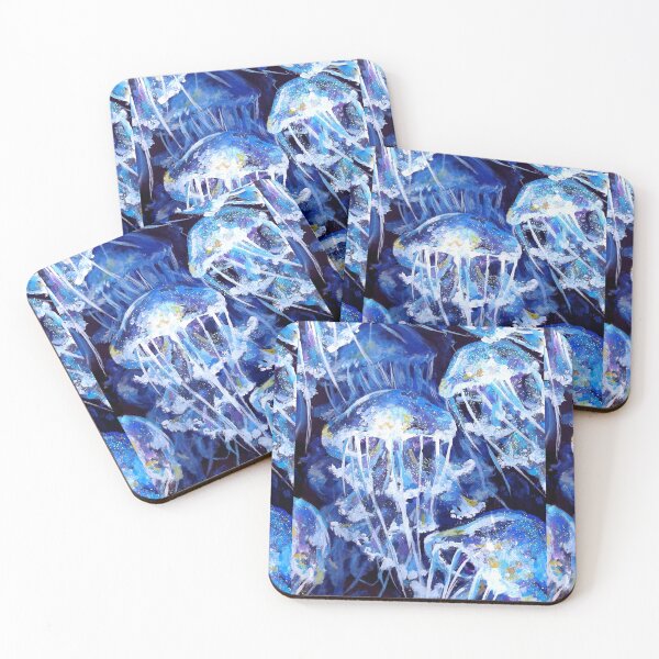 Item preview, Frilly glittery jellyfishes designed and sold by crimsaros.