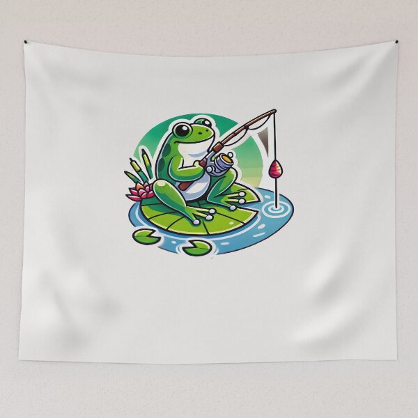 Item preview, fishing frog designed and sold by creativechaster.