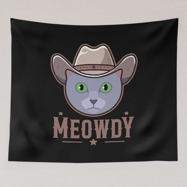 Item preview, Russian Blue Cat Meowdy designed and sold by Clara Hollins.