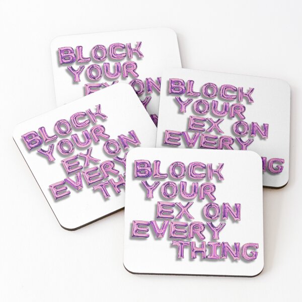 Item preview, Block Your Ex On Everything (transparent) designed and sold by CatnipCreations.