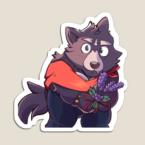 Item preview, Amicus Adastra sticker holding flowers designed and sold by HTONY.