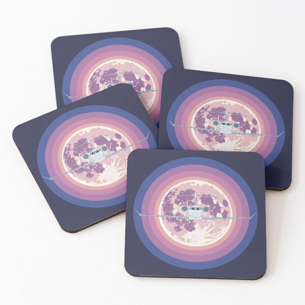 Item preview, Bombardier Challenger 350 Jet Purple Moon Night Flight Design designed and sold by skye-studio.