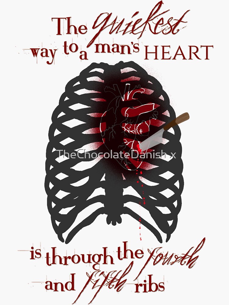 The quickest way to a man's heart is through the fourth and fifth ribs by danisemau