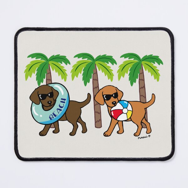 Item preview, Fox Red Labrador and Chocolate Labrador Go to Beach designed and sold by HappyLabradors.