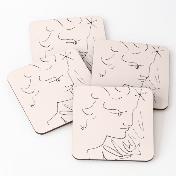 Item preview, Jean Cocteau smiling profile drawing designed and sold by Dijital.