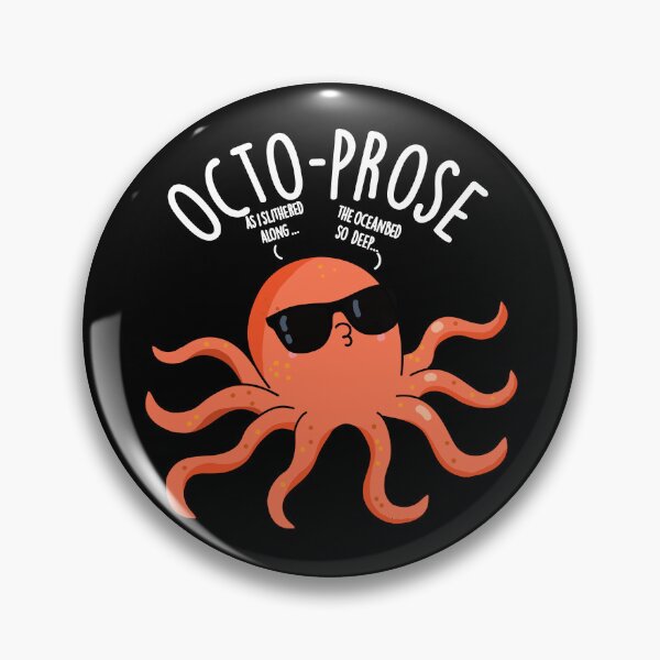 Artikelvorschau, Octo-Prosa – Lustiges Oktopus-Wortspiel (Dark BG) entworfen und verkauft von punnybone.