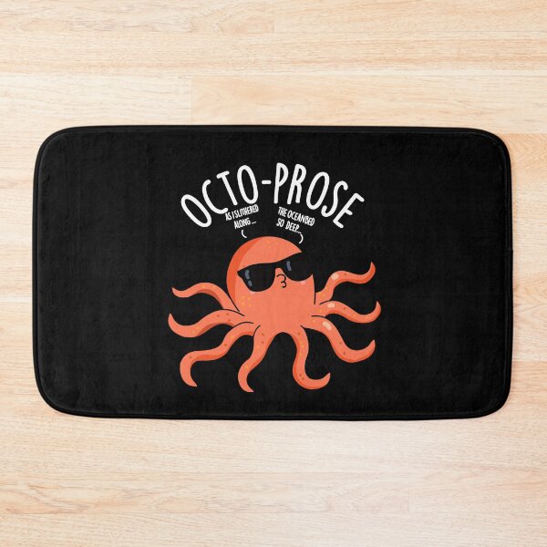 Item preview, Octo-prose Funny Octopus Pun (Dark BG) designed and sold by punnybone.