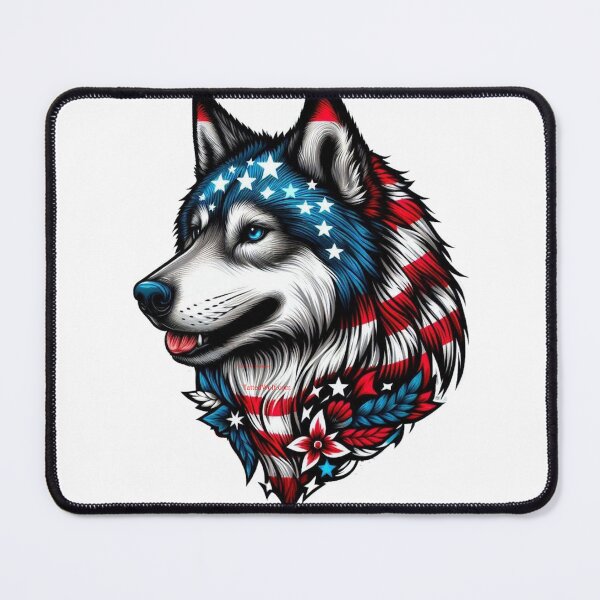 Item preview, Patriotic Tatted Wolf designed and sold by TattedWolf.