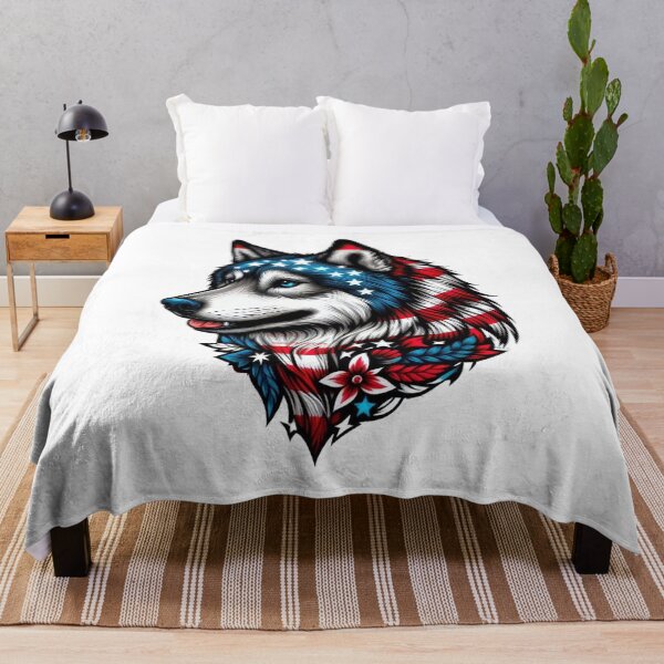 Item preview, Patriotic Tatted Wolf designed and sold by TattedWolf.