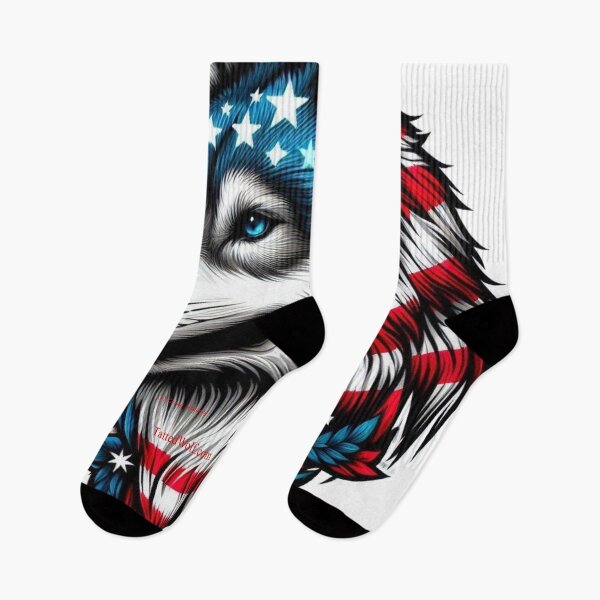 Item preview, Patriotic Tatted Wolf designed and sold by TattedWolf.