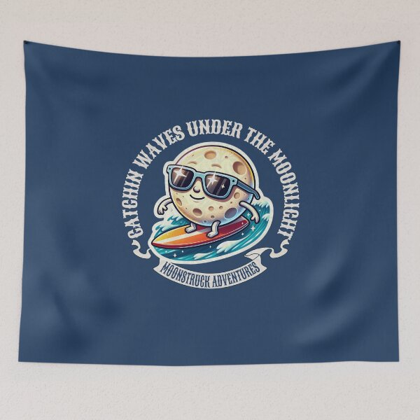Item preview, Moonstruck adventures: Catchin waves under the moonlight designed and sold by InspireHubWear.