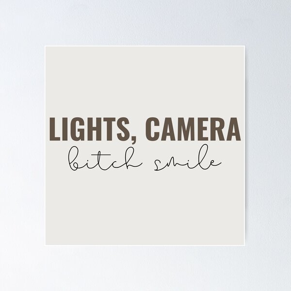 Item preview, Lights Camera Bitch Smile - Taylor Swift designed and sold by bombalurina.