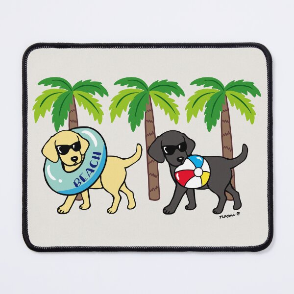 Item preview, Black Labrador and Yellow Labrador Go to Beach designed and sold by HappyLabradors.