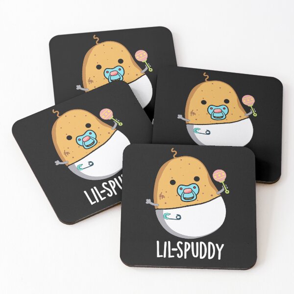 Item preview, Lil-spuddy Funny Potato Pun (Dark BG) designed and sold by punnybone.