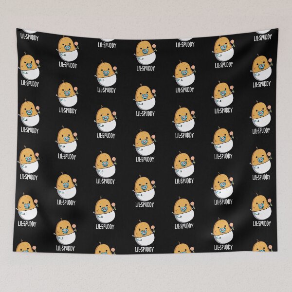 Item preview, Lil-spuddy Funny Potato Pun (Dark BG) designed and sold by punnybone.