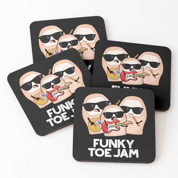 Item preview, Funky Toe Jam Funny Music Pun (Dark BG) designed and sold by punnybone.