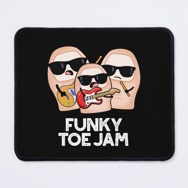 Item preview, Funky Toe Jam Funny Music Pun (Dark BG) designed and sold by punnybone.