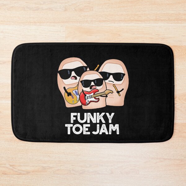 Item preview, Funky Toe Jam Funny Music Pun (Dark BG) designed and sold by punnybone.