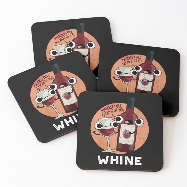 Item preview, Whine Funny Wine Pun (Dark BG) designed and sold by punnybone.