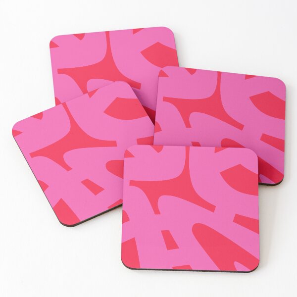 Item preview, Abstract Mid Century Modern Pattern in Neon Red and Pink designed and sold by Deutschic.