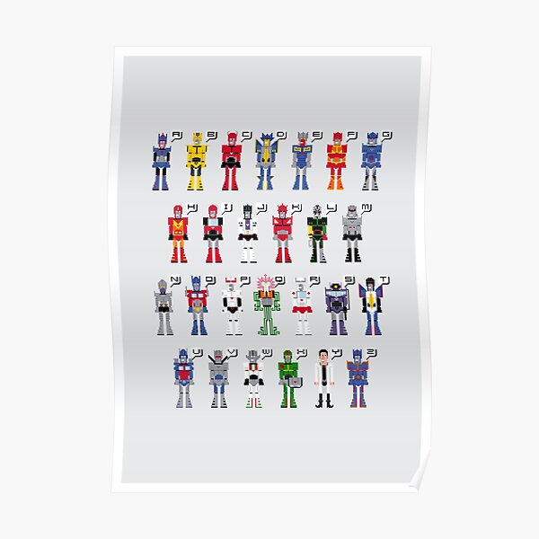Transformers Alphabet Poster