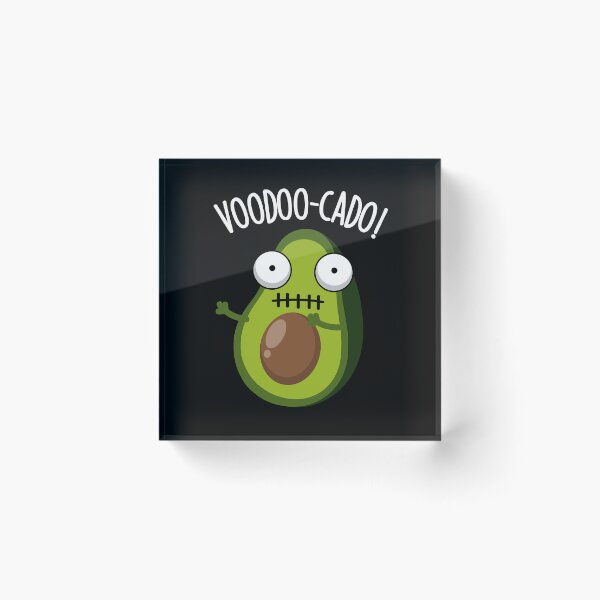 Item preview, Voodoo-cado Funny Avocado Pun (Dark BG) designed and sold by punnybone.