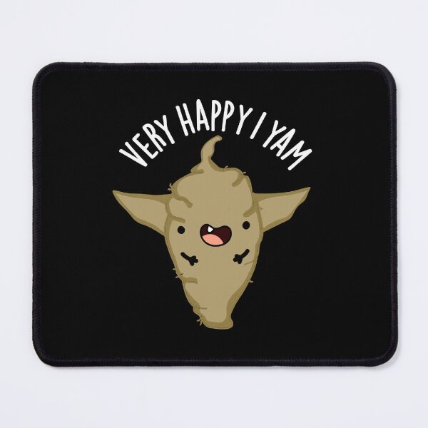 Item preview, Very Happy I Yam Funny Veggie Pun (Dark BG) designed and sold by punnybone.