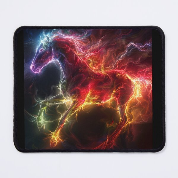 Item preview, Electric Horse, Rainbow Horse, Gift for Horse Lovers, Fantasy Horse designed and sold by ANotiontoKnit.