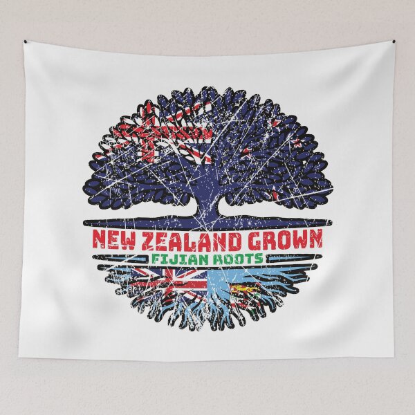 Item preview, Fiji Fijian New Zealander New Zealand Tree Roots Flag designed and sold by FlagX.