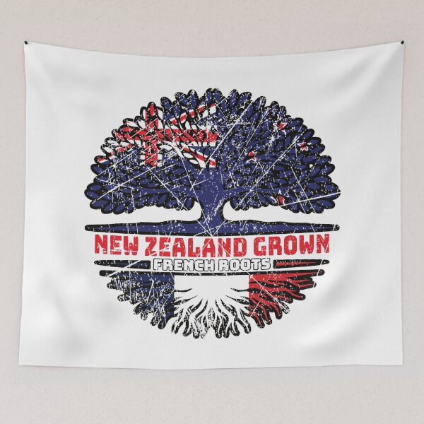 Item preview, France French New Zealander New Zealand Tree Roots Flag designed and sold by FlagX.