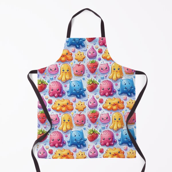 Item preview, Cute jelly animals and fruits in candy background designed and sold by fuzzyfox.