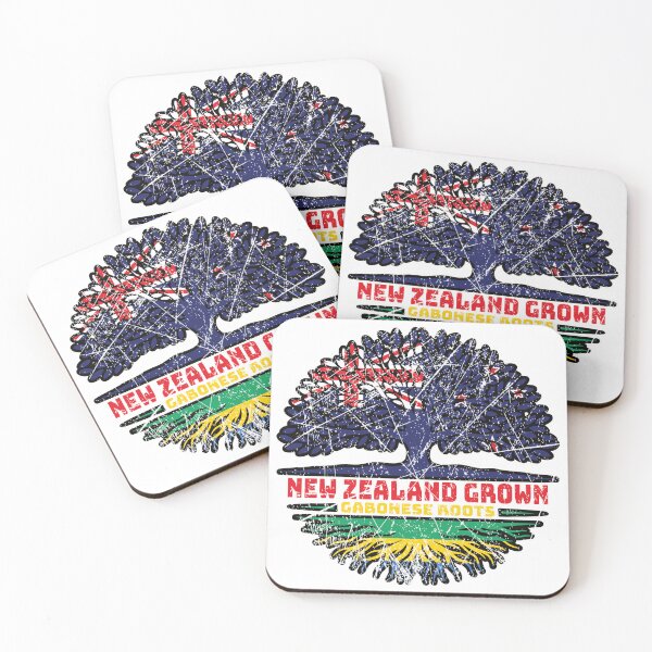 Item preview, Gabon Gabonese New Zealander New Zealand Tree Roots Flag designed and sold by FlagX.
