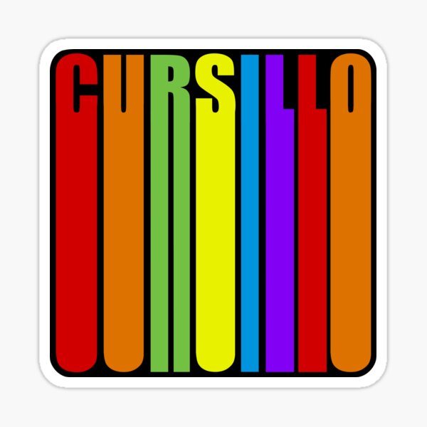 Cursillo Colorful Elongated Letters Christian Faith Sticker