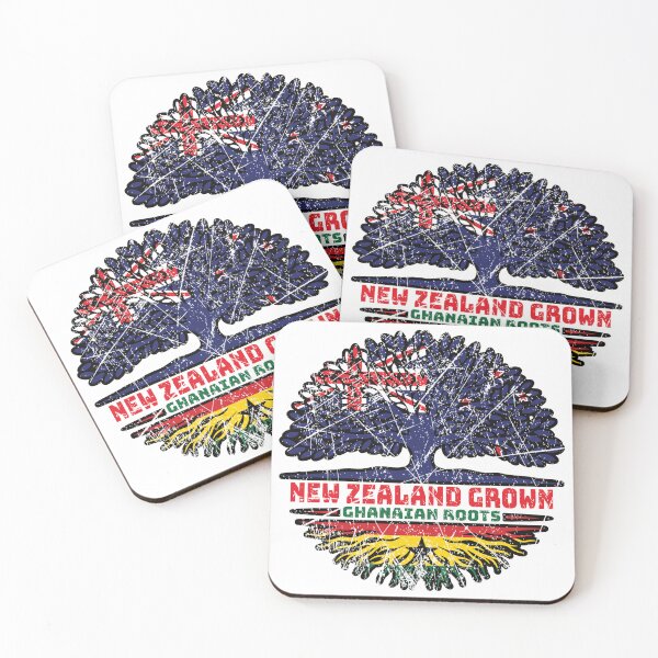 Item preview, Ghana Ghanaian New Zealander New Zealand Tree Roots Flag designed and sold by FlagX.