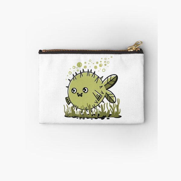 Item preview, Green blowfish in the seaweed designed and sold by jazzydevil.