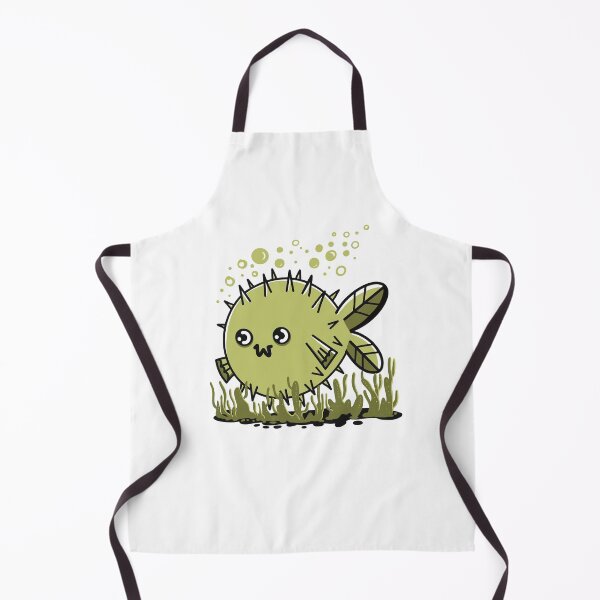 Item preview, Green blowfish in the seaweed designed and sold by jazzydevil.
