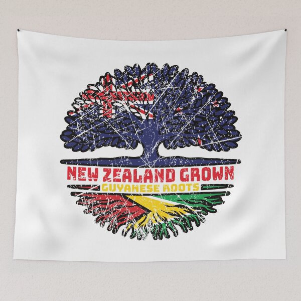 Item preview, Guyana Guyanese New Zealander New Zealand Tree Roots Flag designed and sold by FlagX.