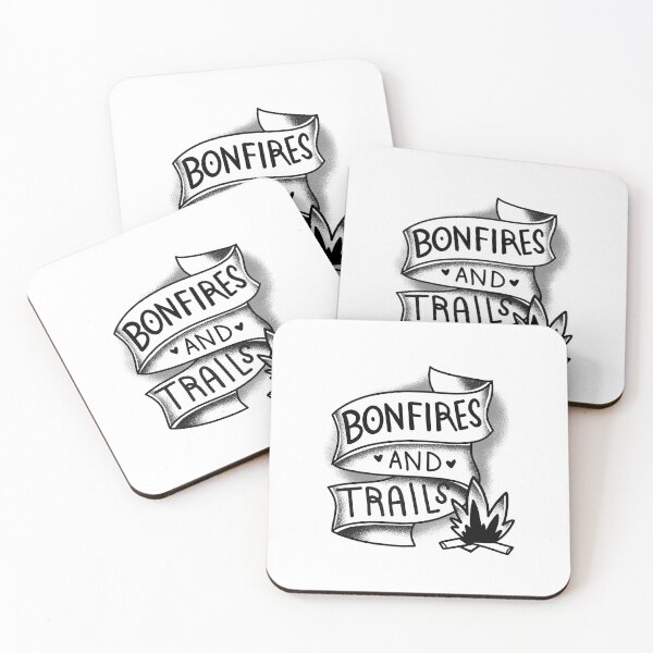 Item preview, Bonfires and trails- black and white boho tattoo style designed and sold by jazzydevil.