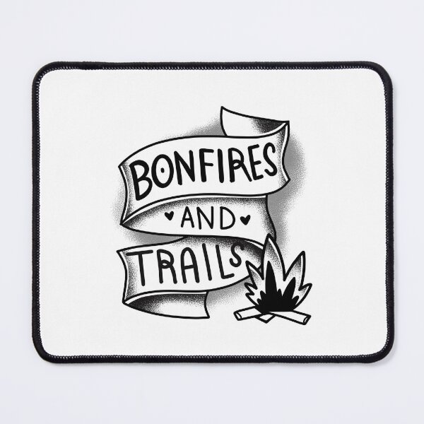 Item preview, Bonfires and trails- black and white boho tattoo style designed and sold by jazzydevil.